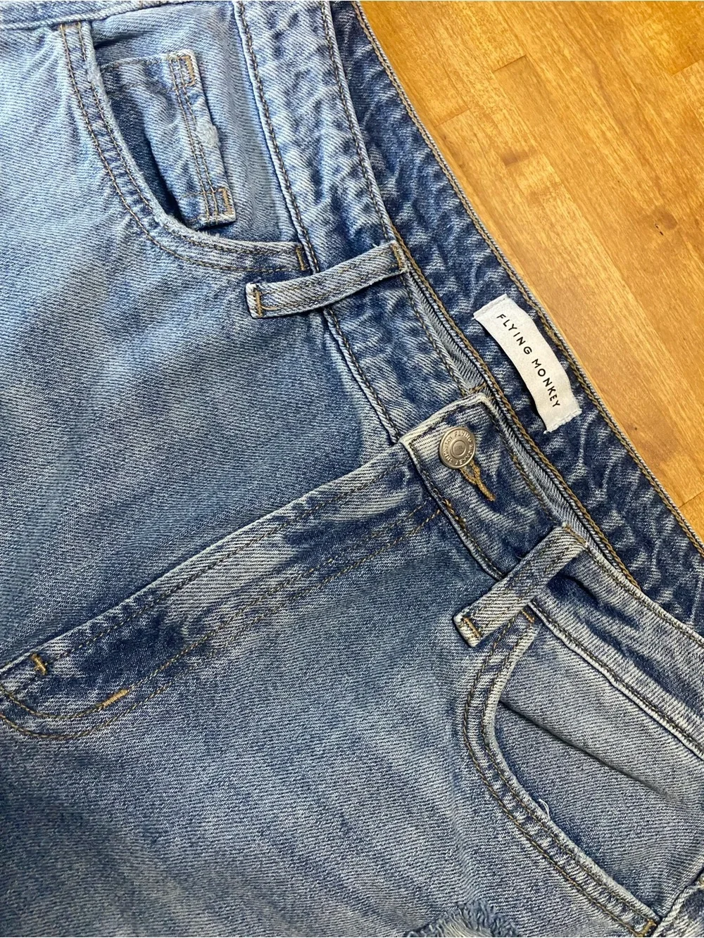 Flying Monkey Light Blue Ankle Crop Jeans